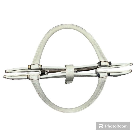 Gucci Authentic Vintage Mini Jackie Tote Bag Purse in Cream Off White Leather - Picture 7 of 15